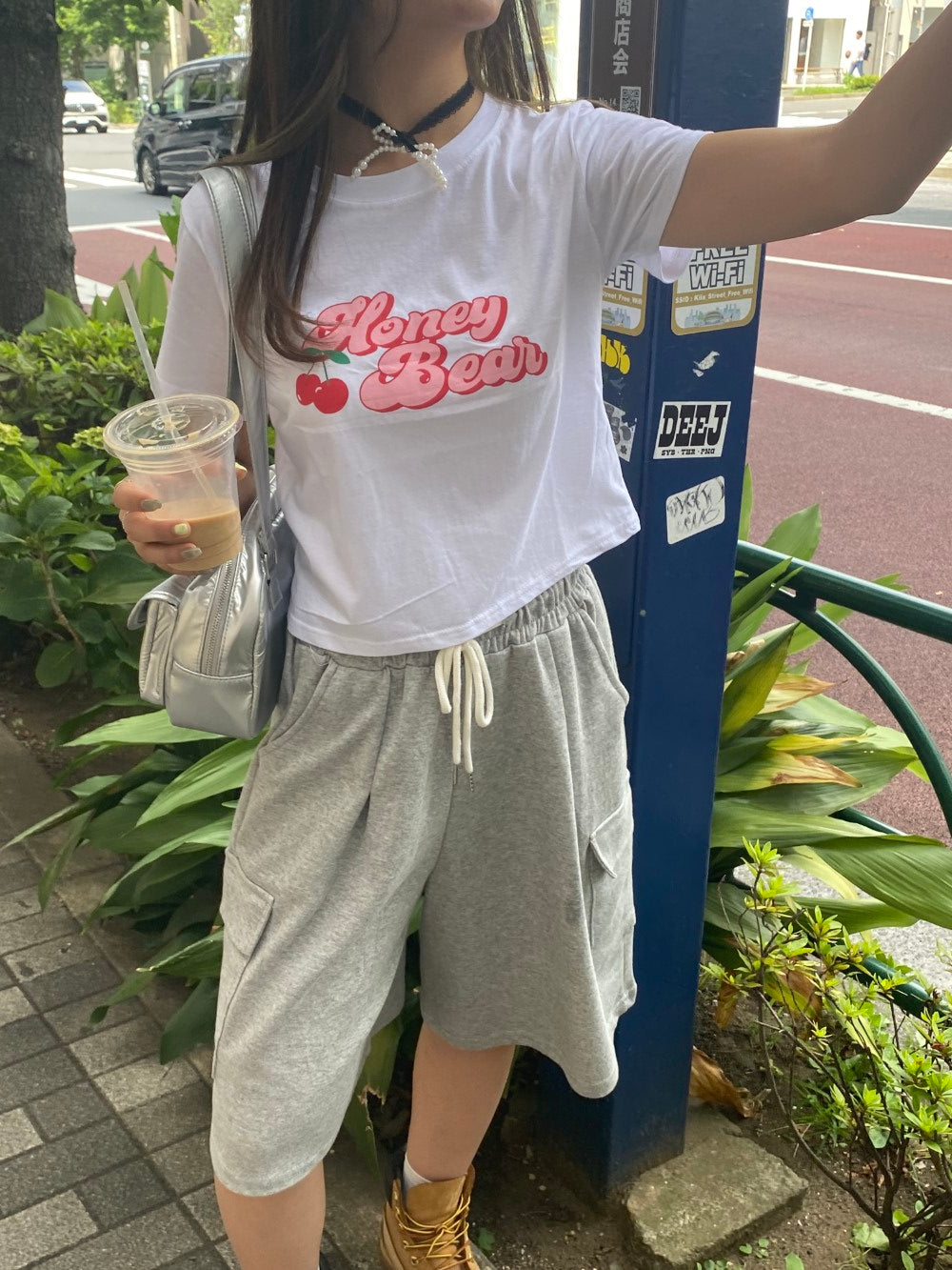 <SL2243609> スウェットバミューダパンツ