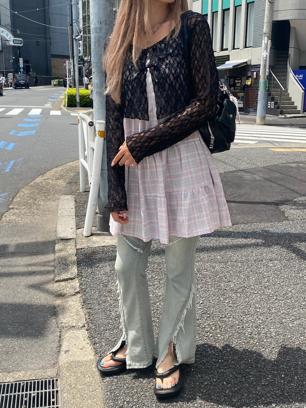 <SL2243608> レースリボンカーディガン