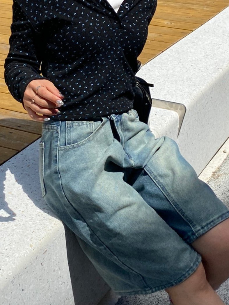 <SL2243610> バミューダデニムパンツ