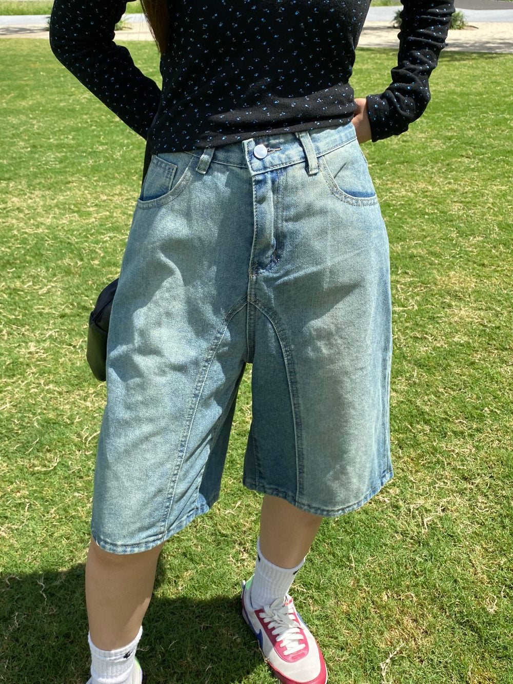 <SL2243610> バミューダデニムパンツ