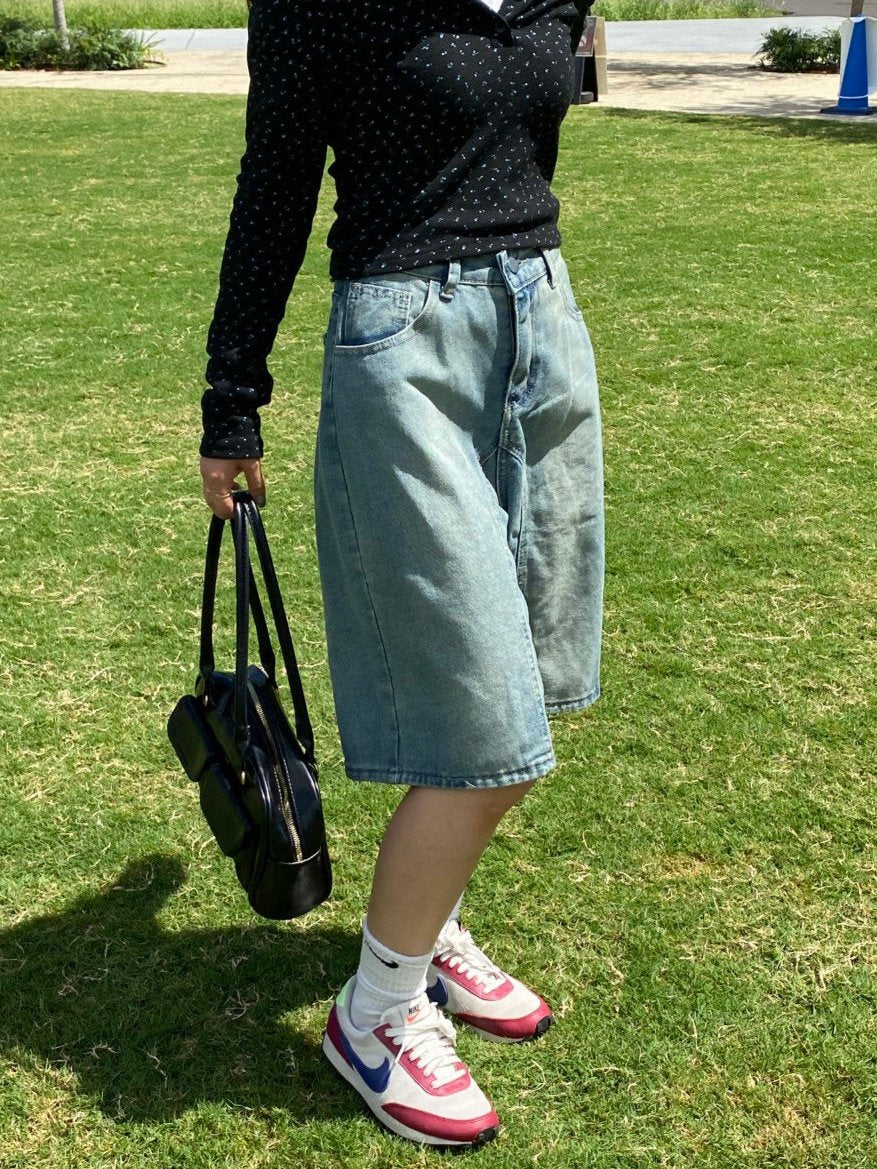 <SL2243610> バミューダデニムパンツ
