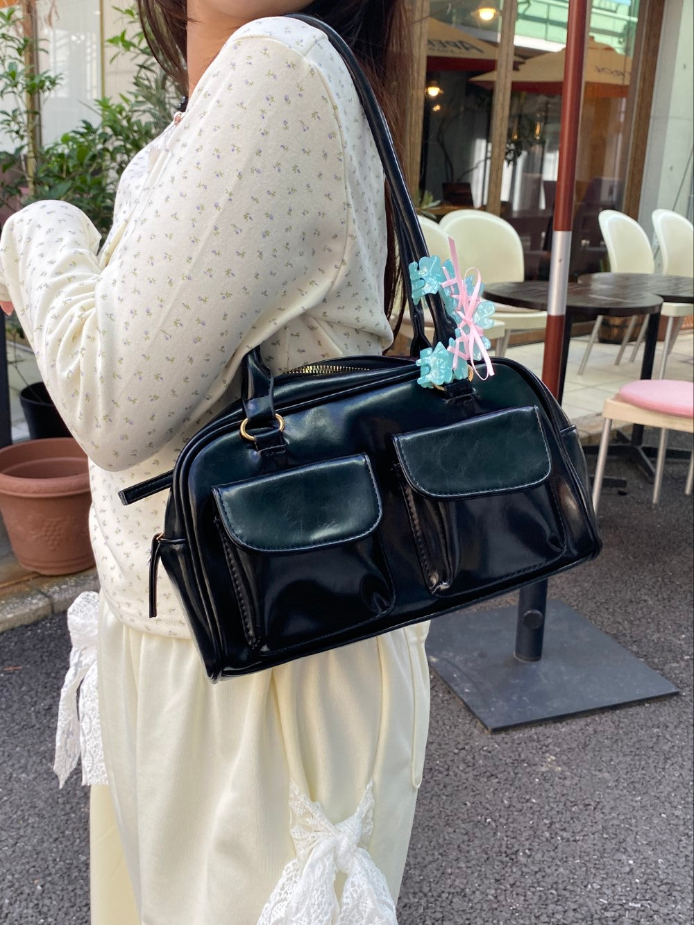 <SL1243601> ダブルポケットボストンバッグ