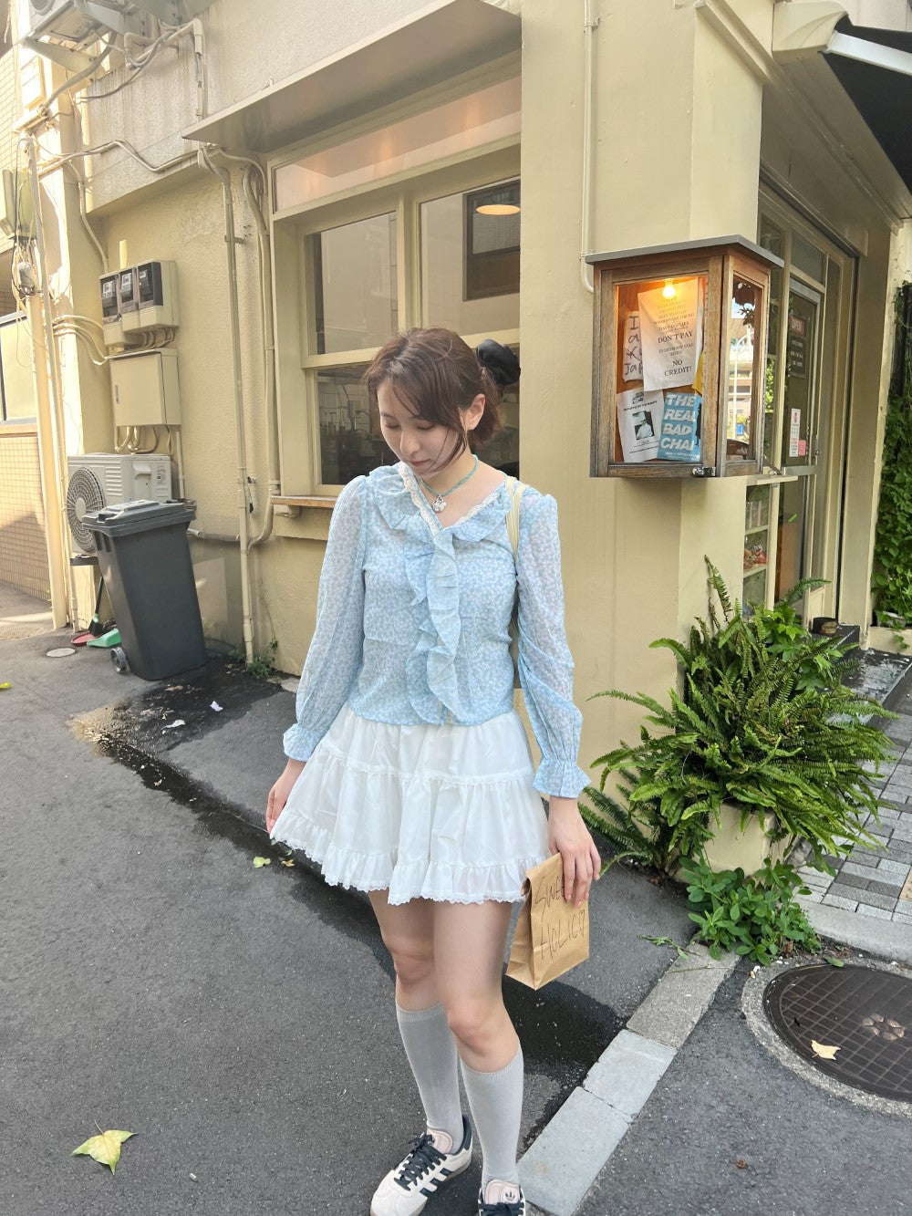 <SL2243616> フリルフラワーブラウス