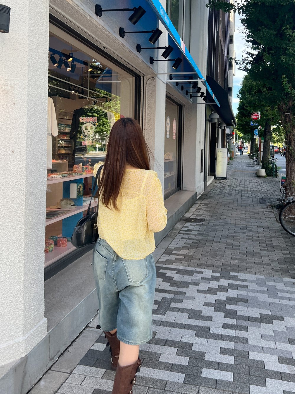 <SL2243610> バミューダデニムパンツ