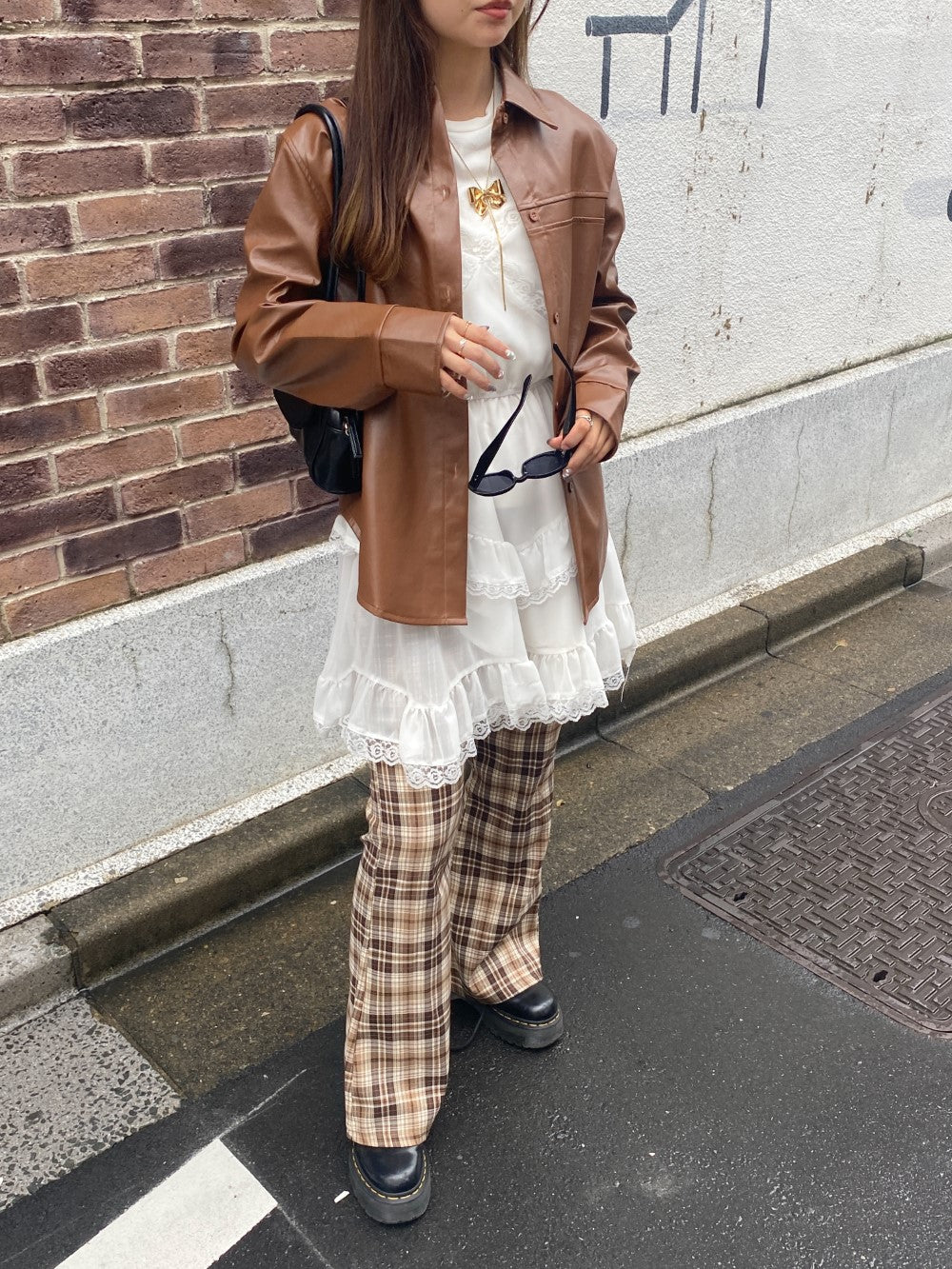 <SL2243614> チェックフレアパンツ