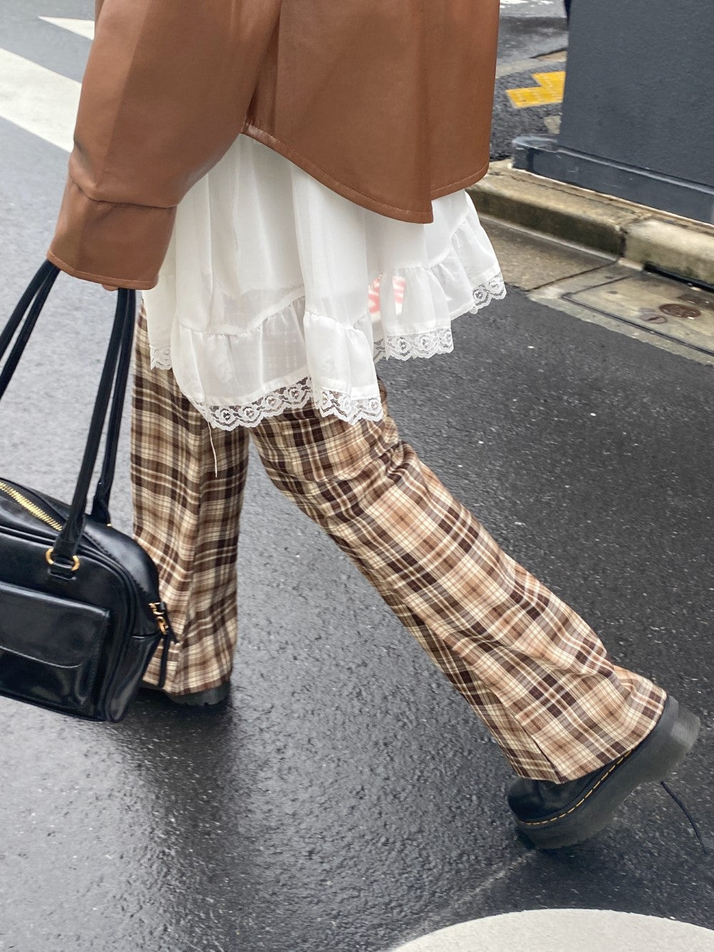 <SL2243614> チェックフレアパンツ