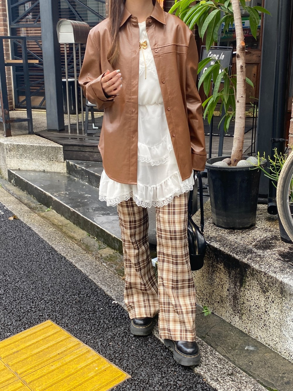 <SL2243614> チェックフレアパンツ