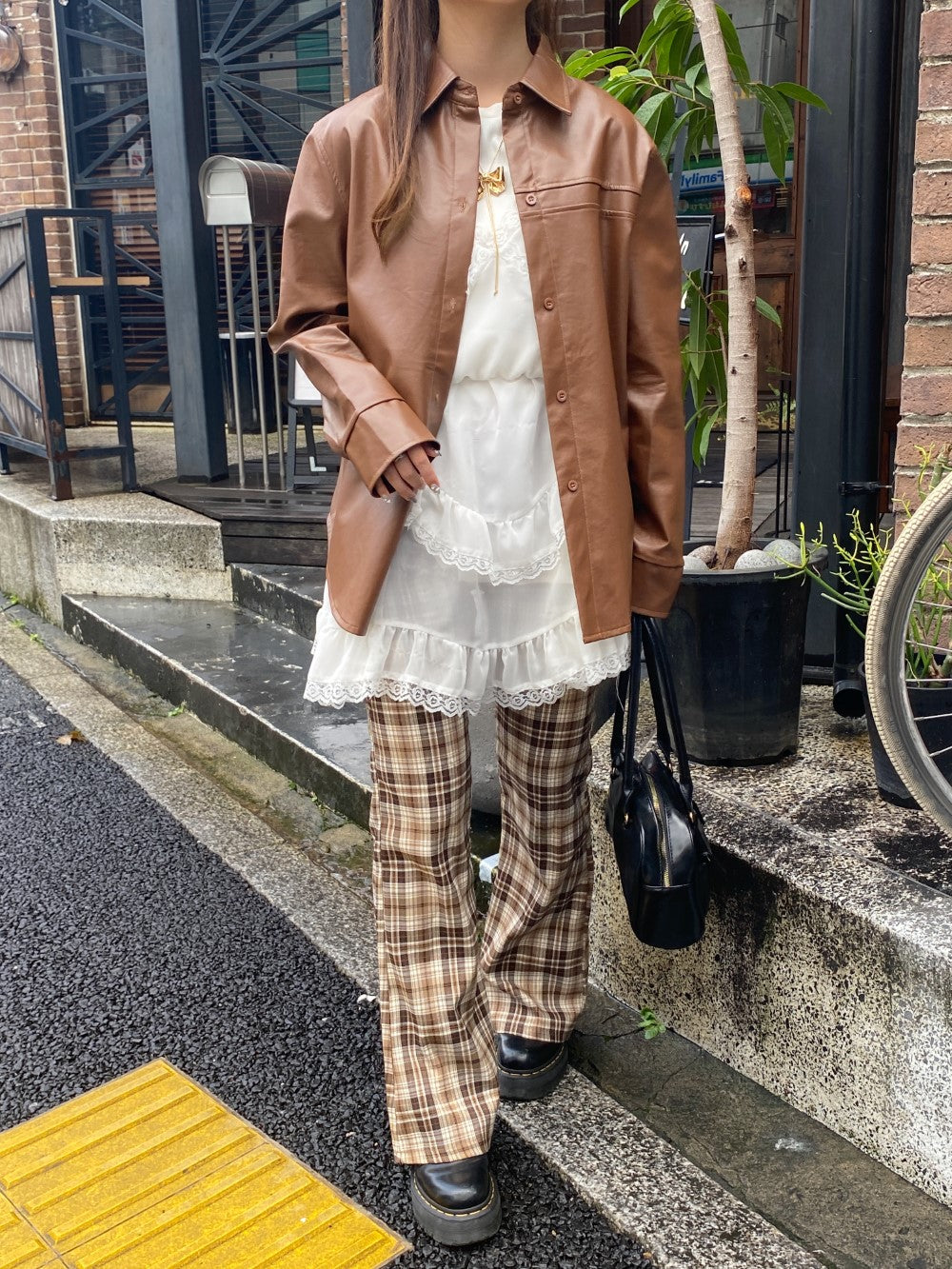 <SL2243614> チェックフレアパンツ