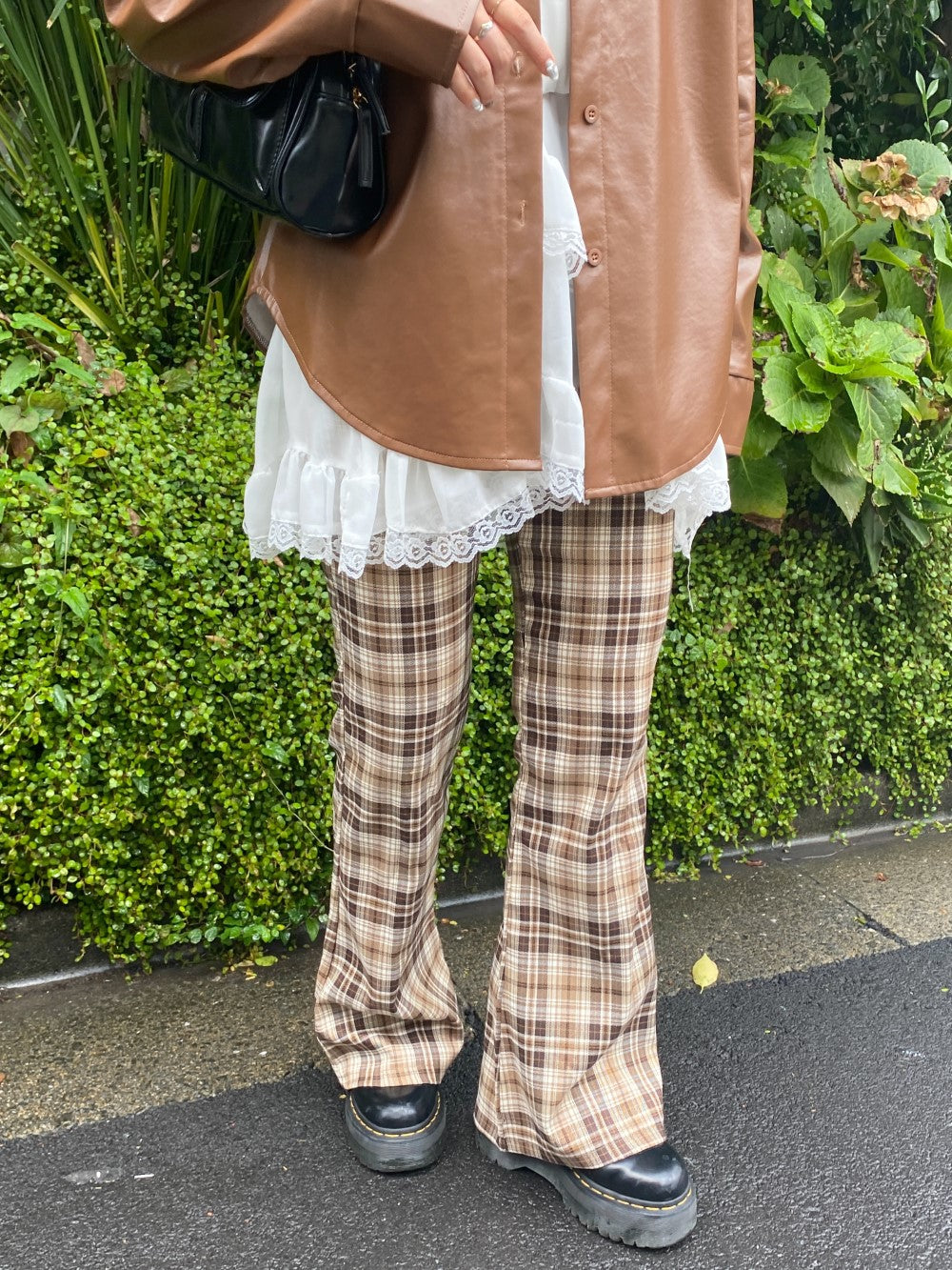 <SL2243614> チェックフレアパンツ
