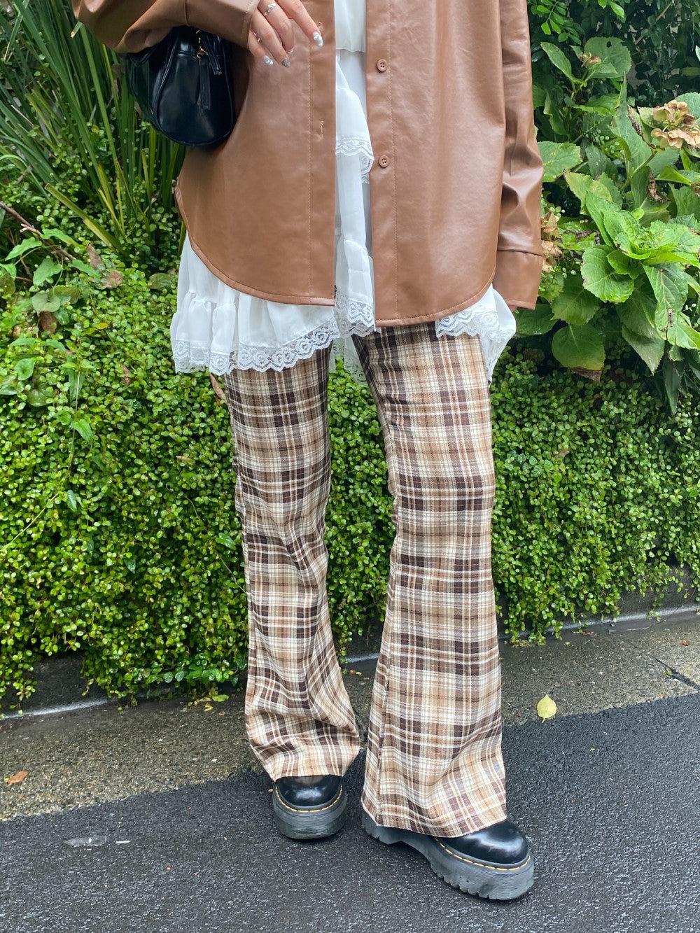 <SL2243614> チェックフレアパンツ