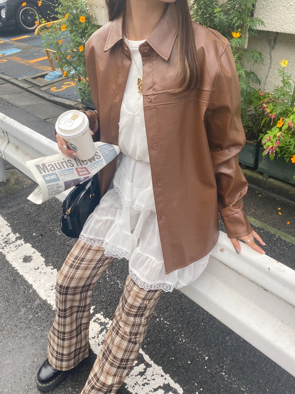 <SL2243614> チェックフレアパンツ