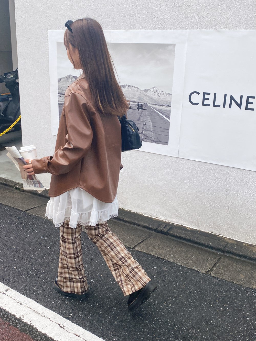 <SL2243614> チェックフレアパンツ
