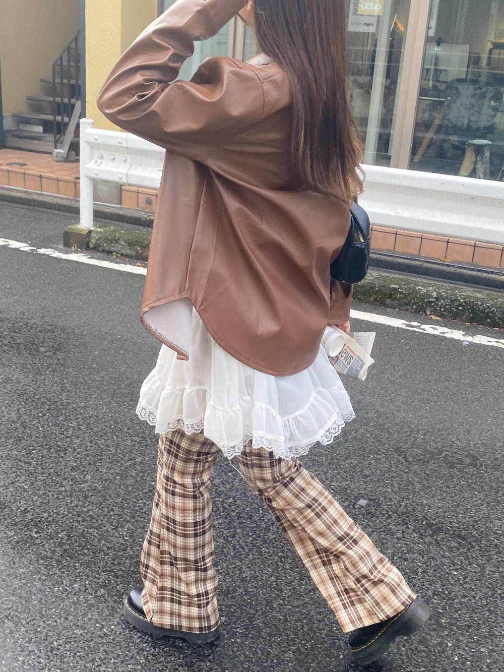 <SL2243614> チェックフレアパンツ