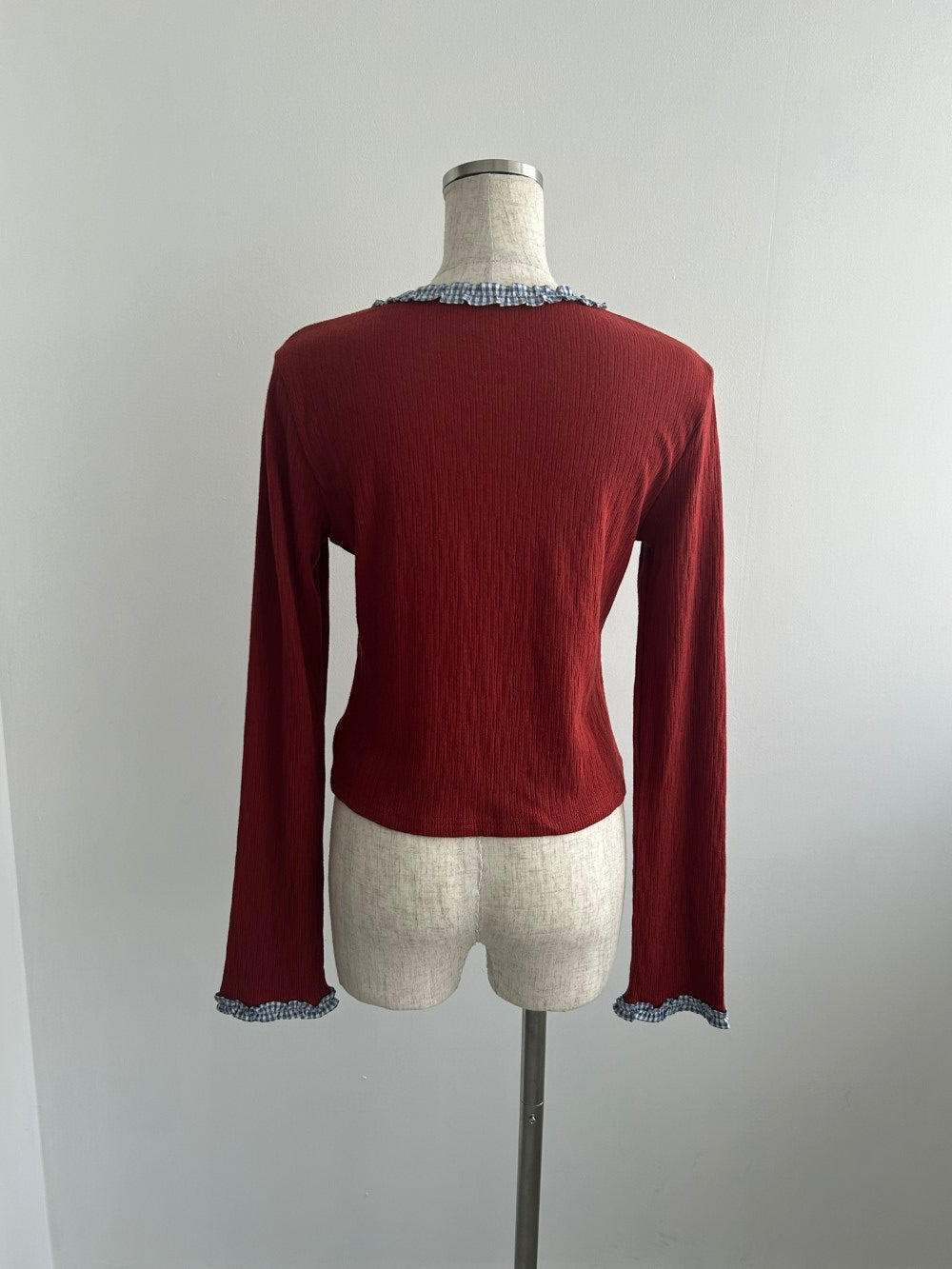 <SL2243676> check hem point cardigan