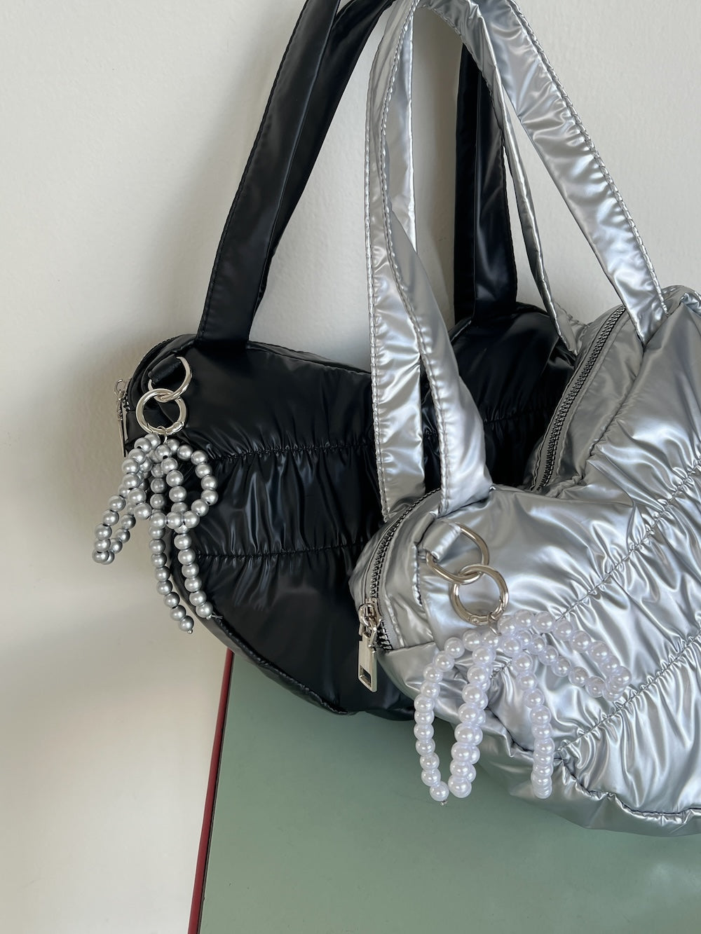 ※ラスト1点!<SL1243606> パールリボンチャームSETハートくしゅくしゅBAG
