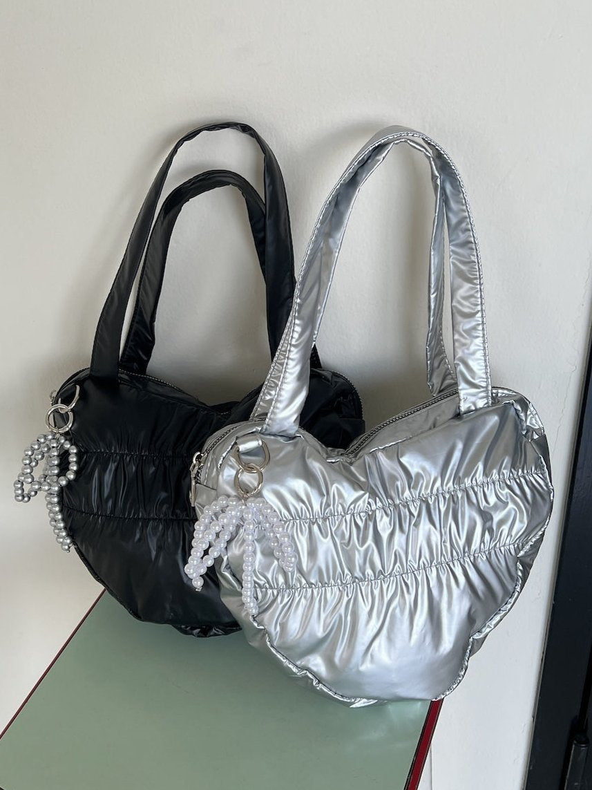 ※ラスト1点!<SL1243606> パールリボンチャームSETハートくしゅくしゅBAG