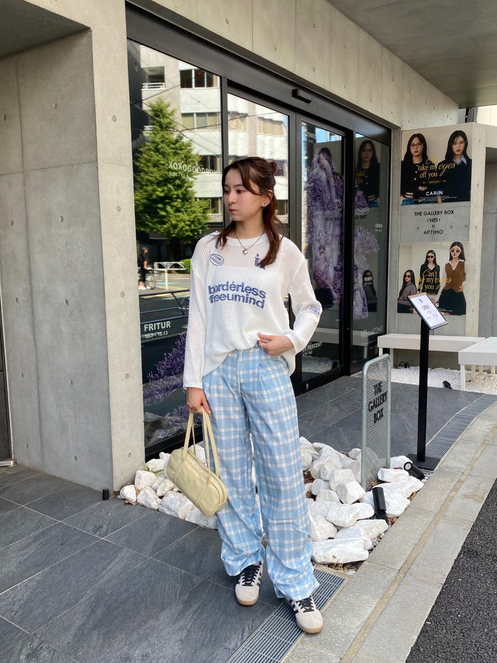 <SL2243634> レースリボン付きチェックパンツ