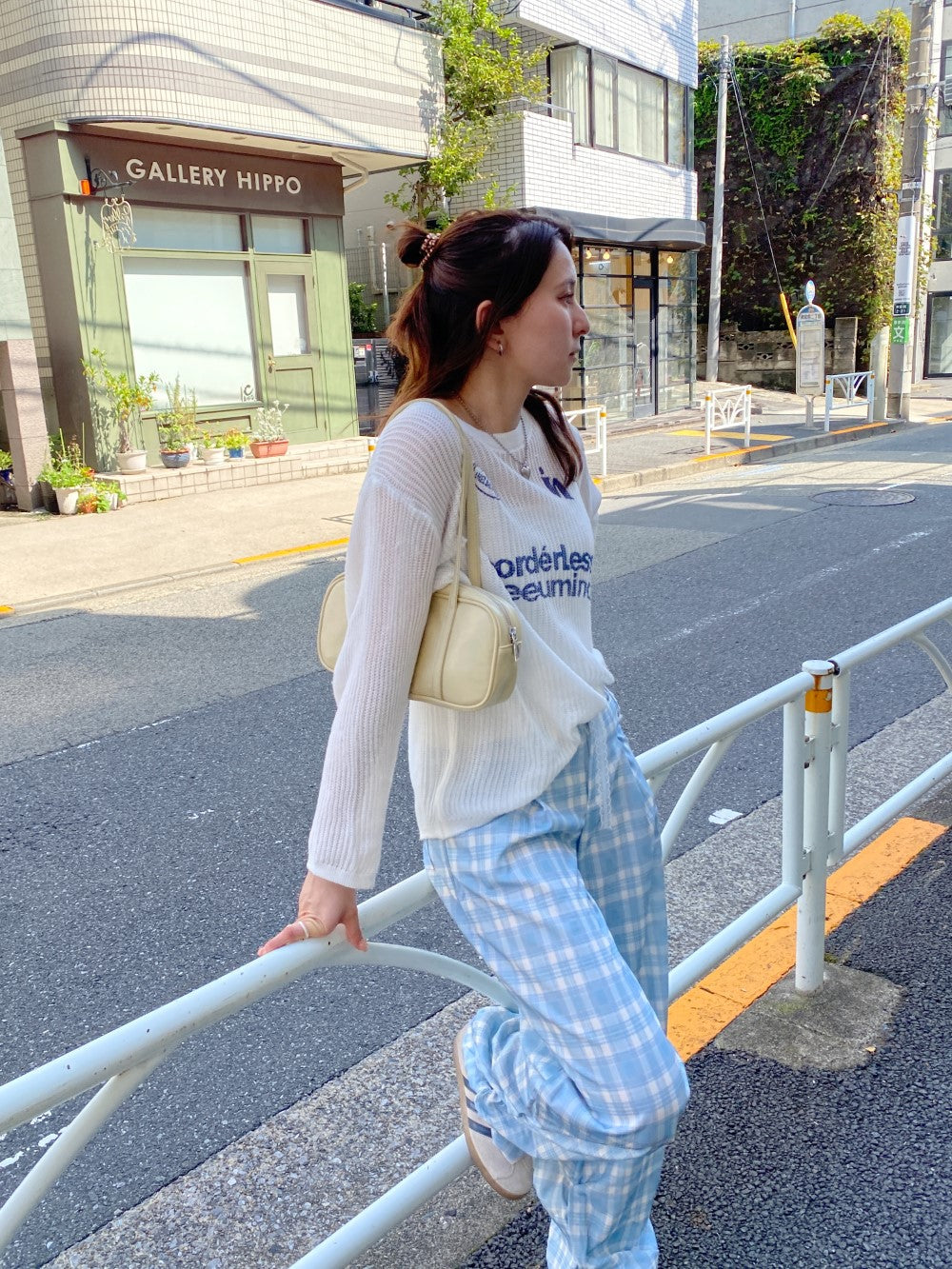 <SL2243634> レースリボン付きチェックパンツ