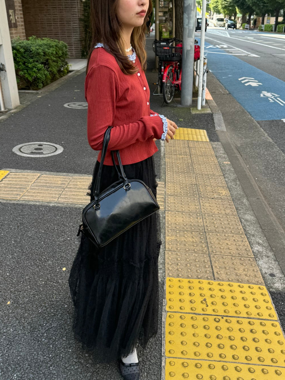 <SL2243630> ドットシフォンスカート