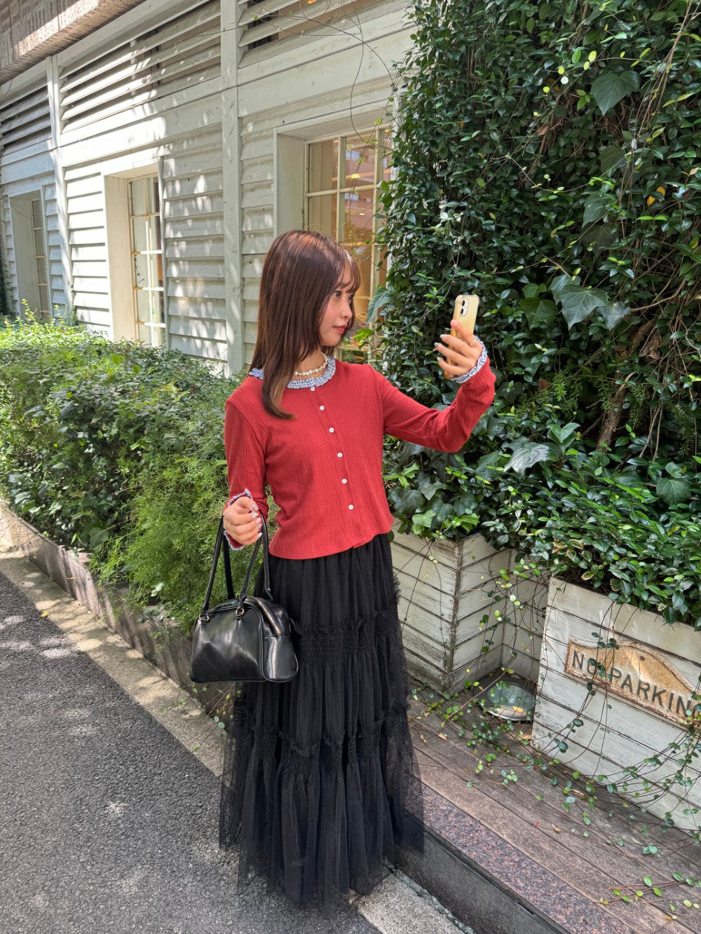<SL2243630> ドットシフォンスカート