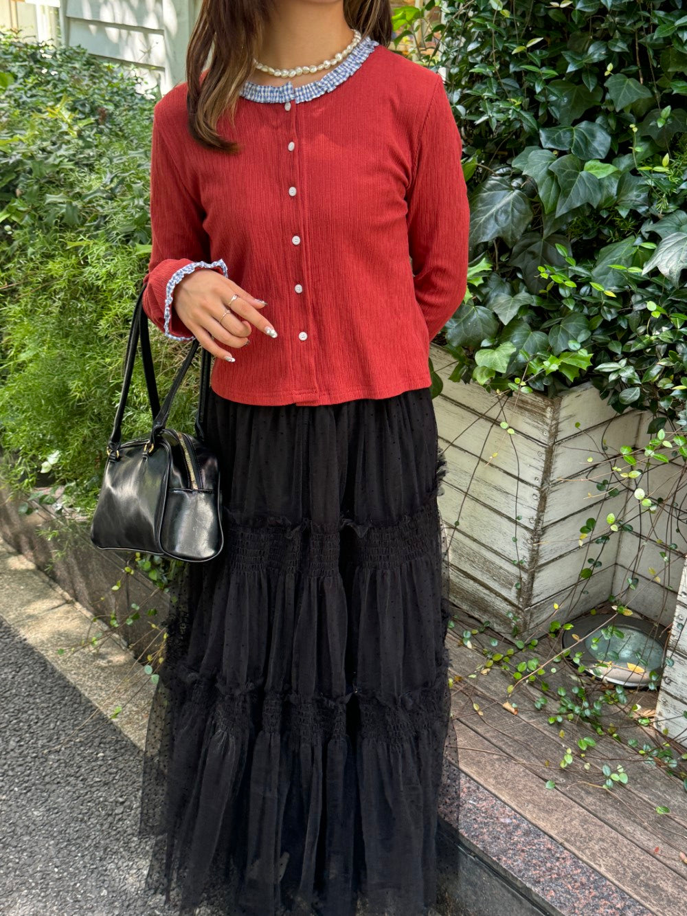 <SL2243630> ドットシフォンスカート
