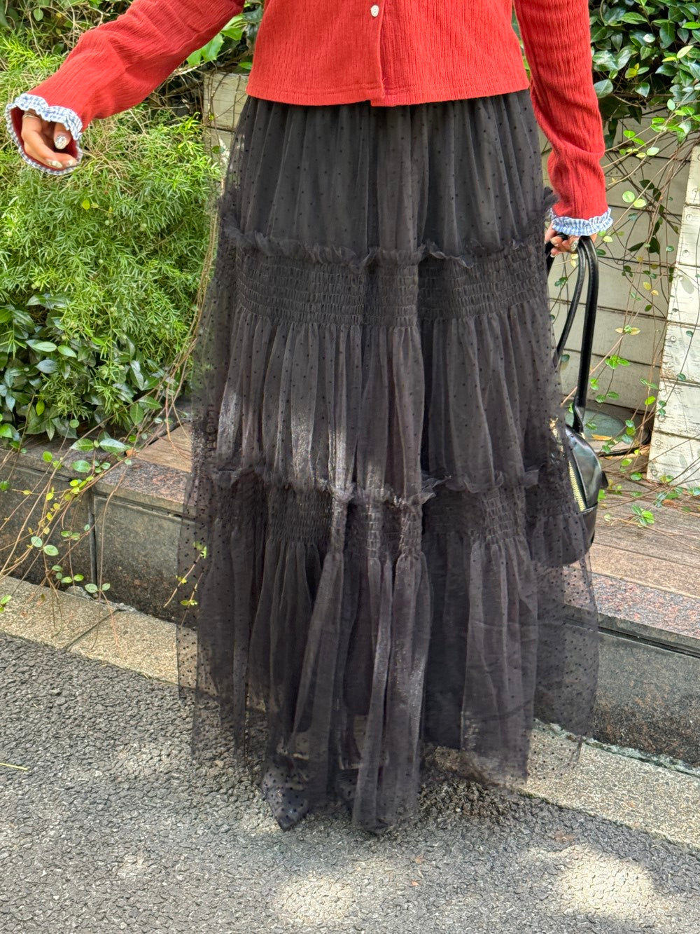 <SL2243630> ドットシフォンスカート