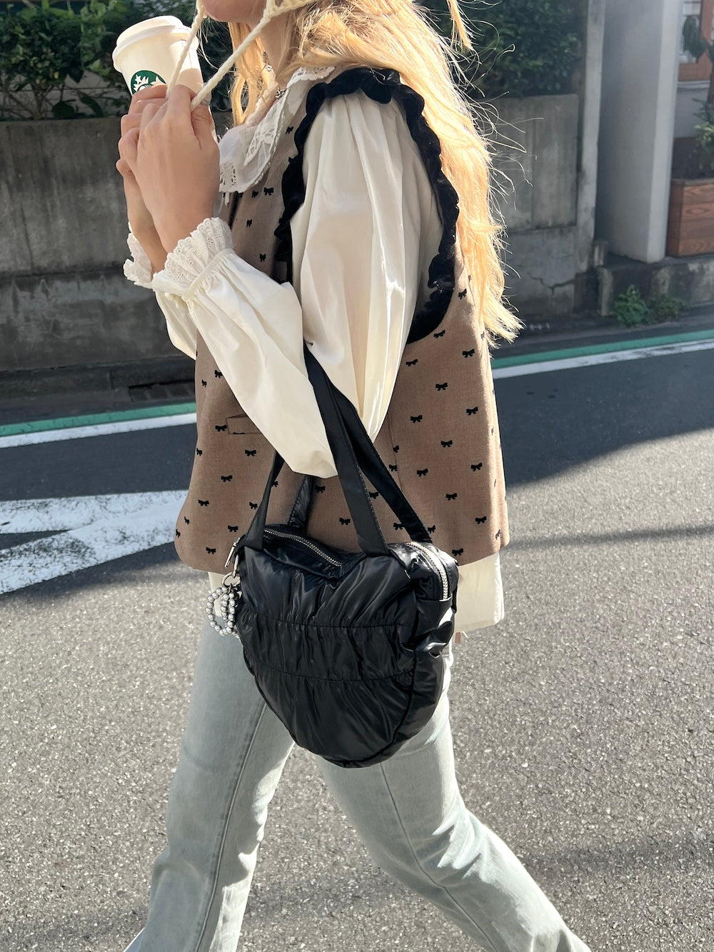 ※ラスト1点!<SL1243606> パールリボンチャームSETハートくしゅくしゅBAG
