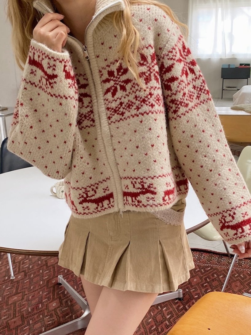 <SL2244610> ノルディックジップセーター