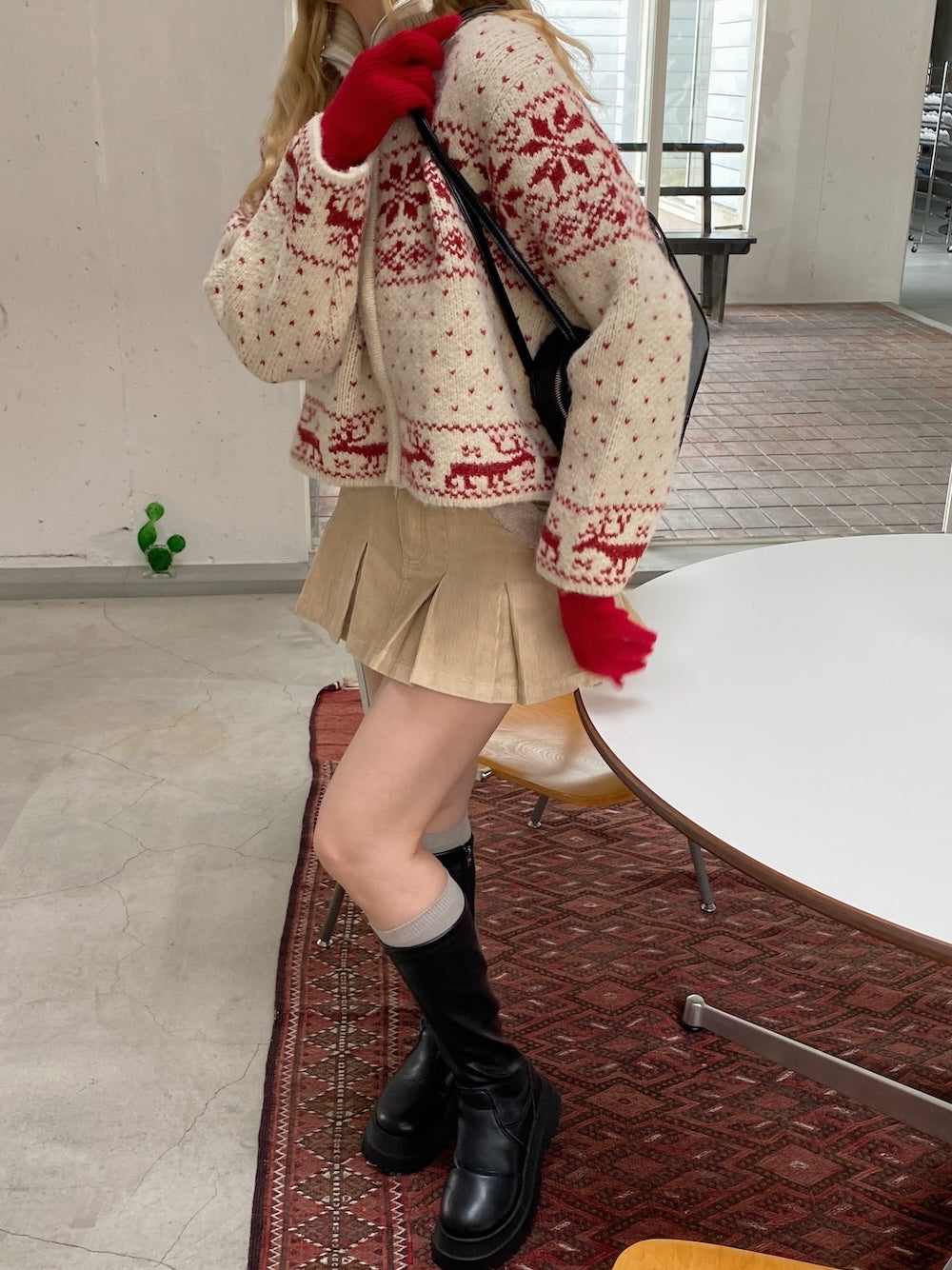 <SL2244610> ノルディックジップセーター