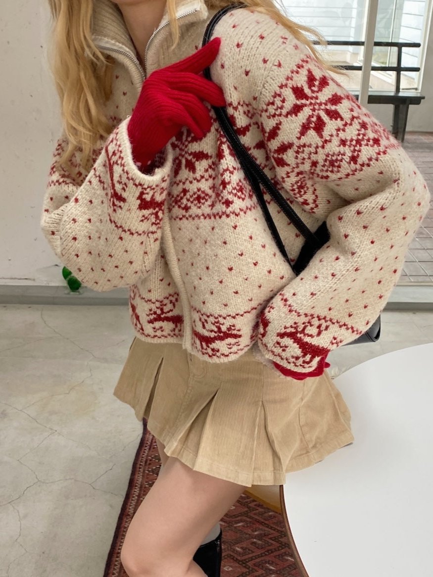 <SL2244610> ノルディックジップセーター