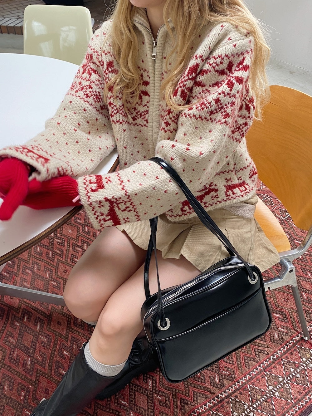 <SL2244610> ノルディックジップセーター