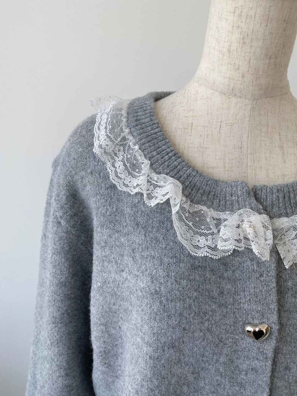 <SL2244663> sweetie lace hem cardigan