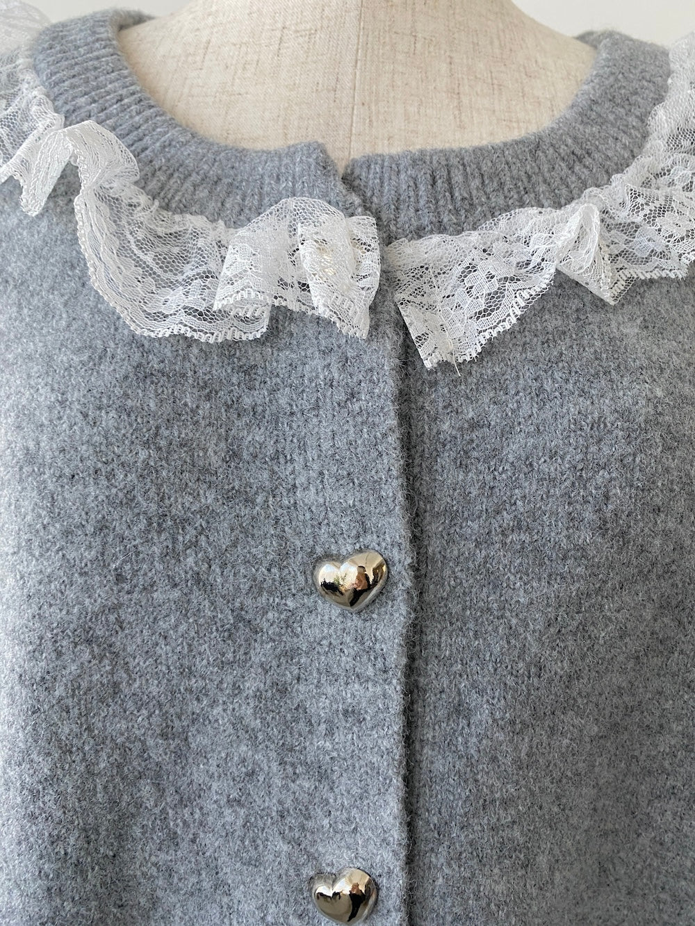 <SL2244663> sweetie lace hem cardigan