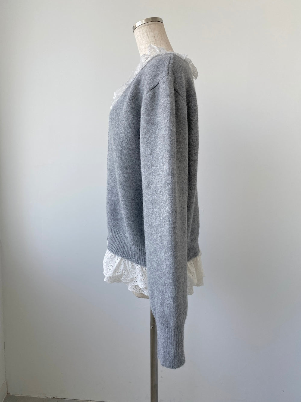 <SL2244663> sweetie lace hem cardigan