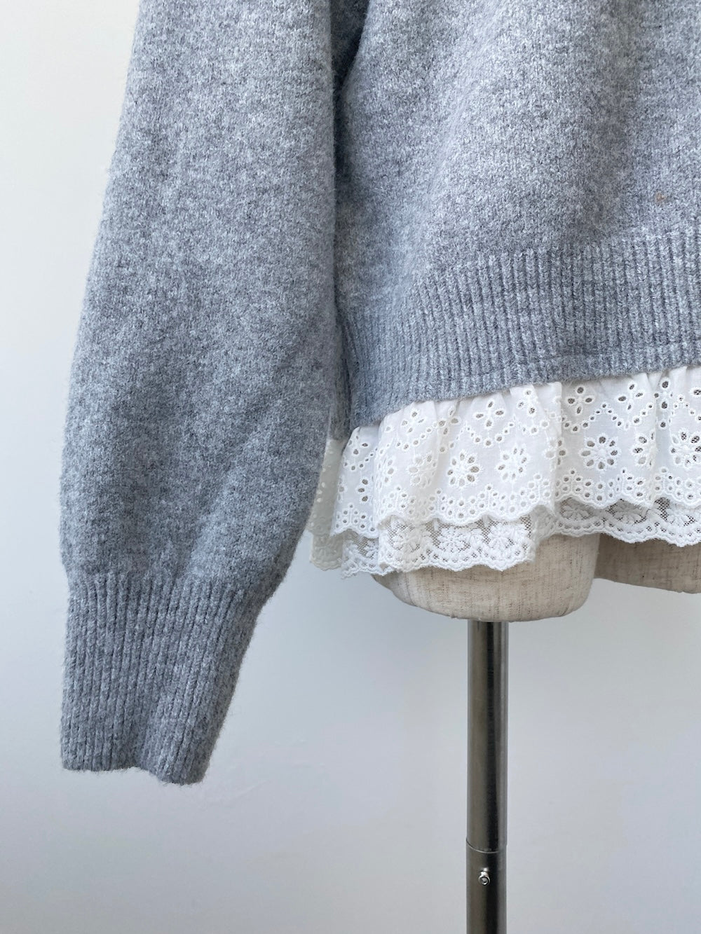 <SL2244663> sweetie lace hem cardigan