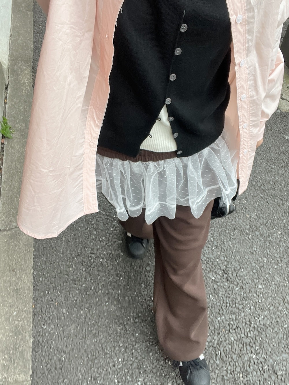 <SL2251652> レースフリルスウェットパンツ