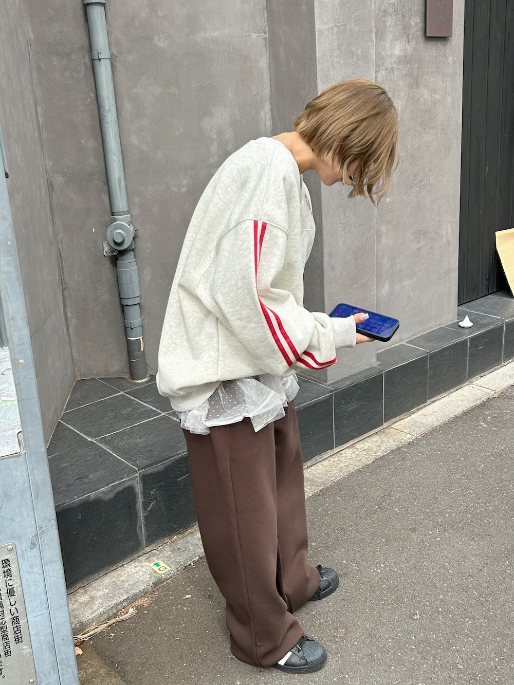 <SL2251652> レースフリルスウェットパンツ