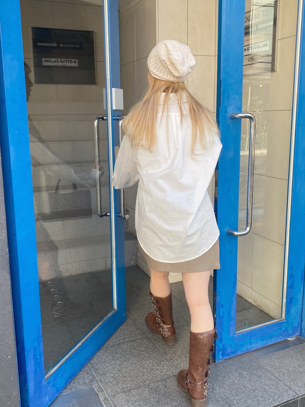 <SL5251602> マーブルスプリングニット帽