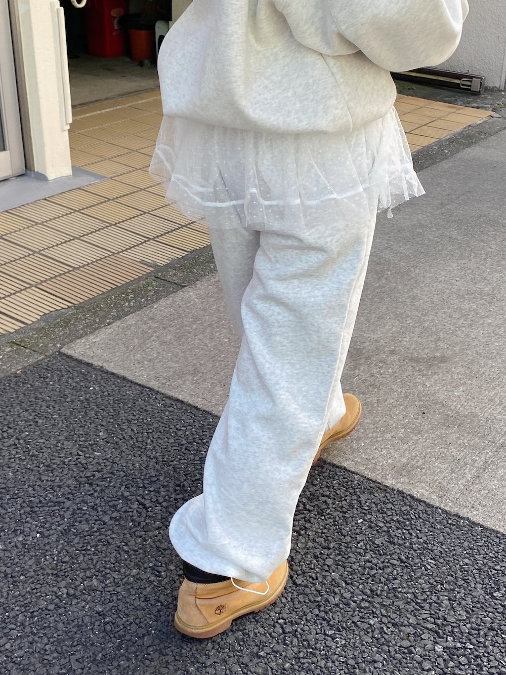 <SL2251652> レースフリルスウェットパンツ