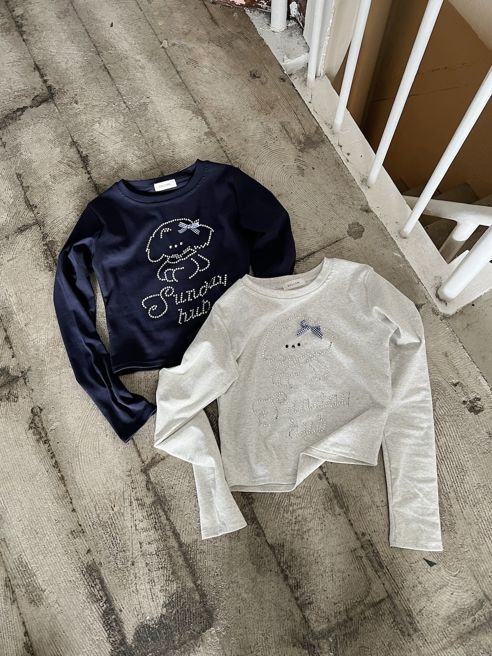 ※ラスト4点!<SL2251636> ラインストーンクロップドTシャツ