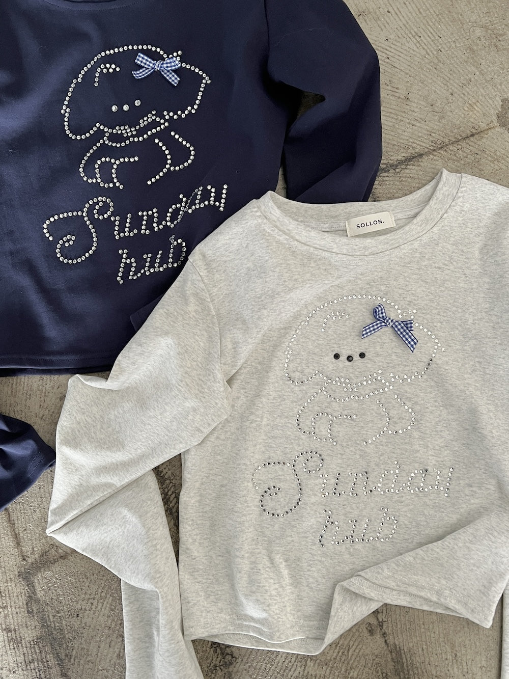 ※ラスト4点!<SL2251636> ラインストーンクロップドTシャツ