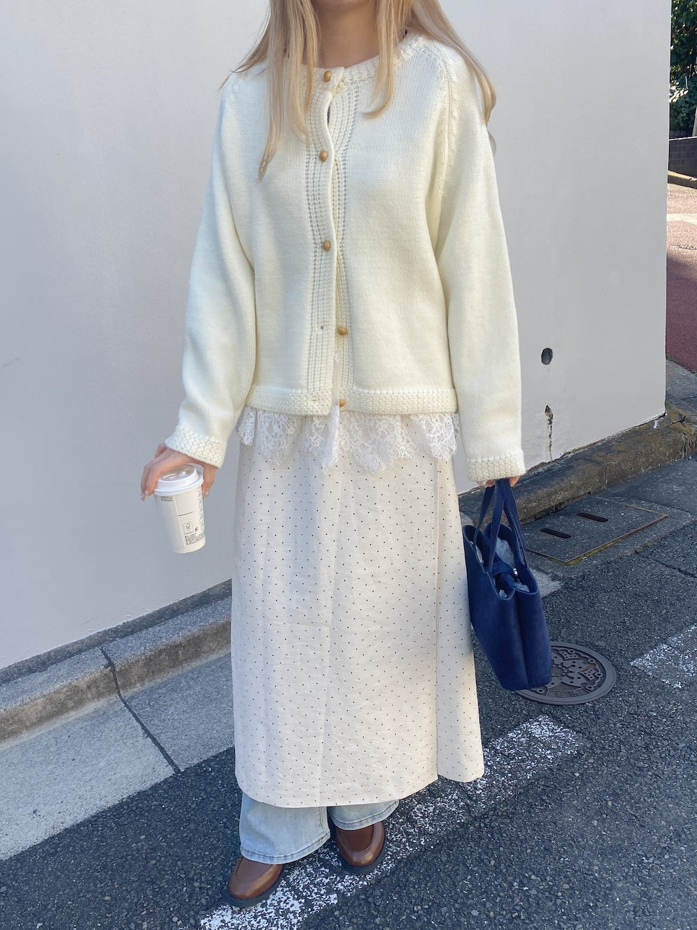 <SL2244641> ラウンドネックニットカーディガン