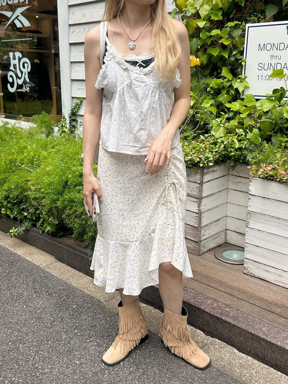 <SL2242674> 小花柄サイドドロストスカート