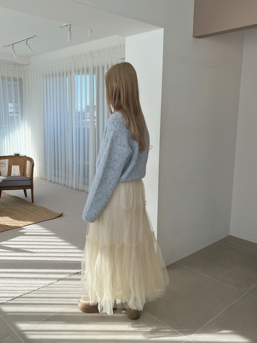 <SL2243630> ドットシフォンスカート