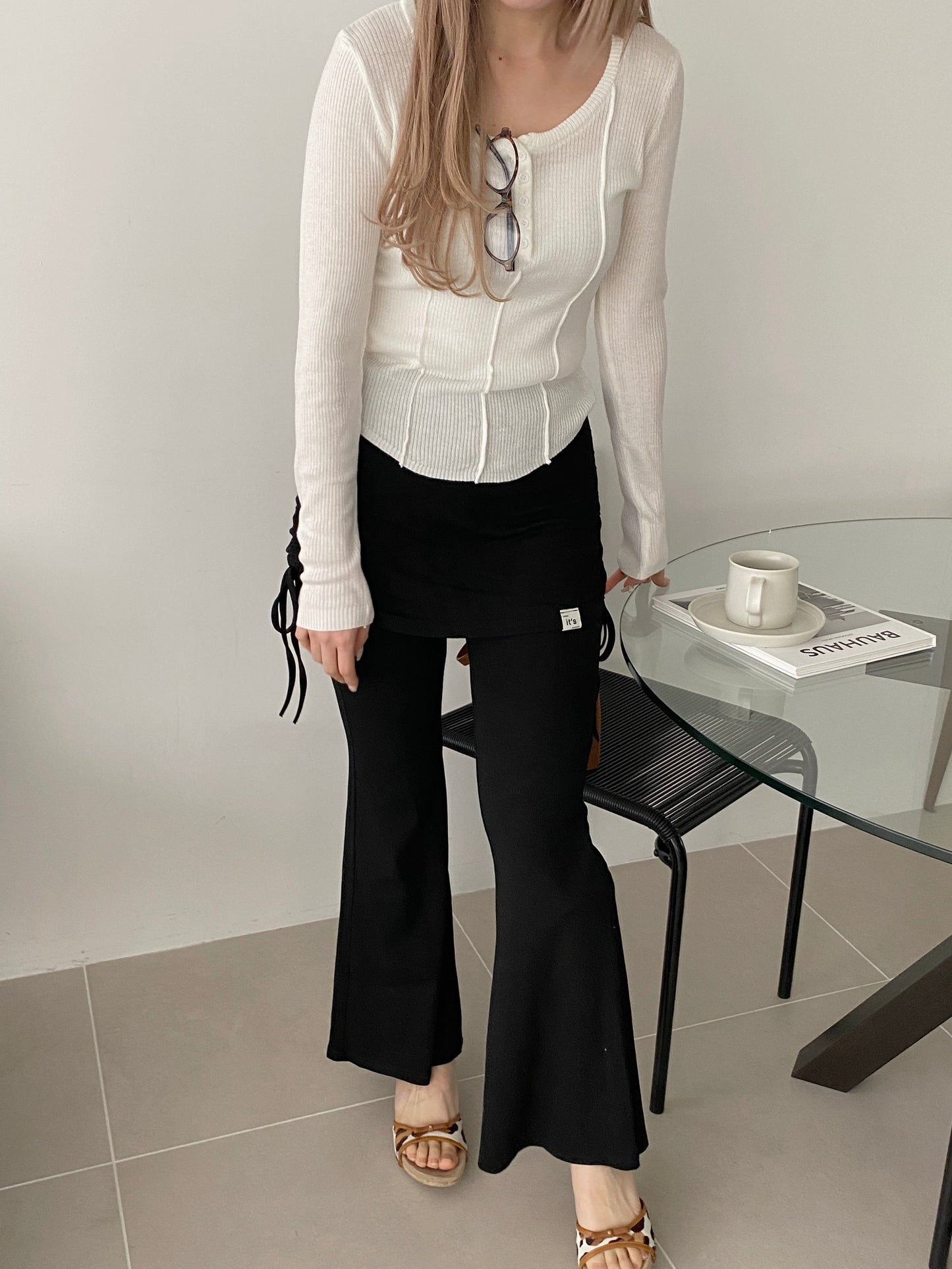<SL2251638> レイヤードストレートパンツ