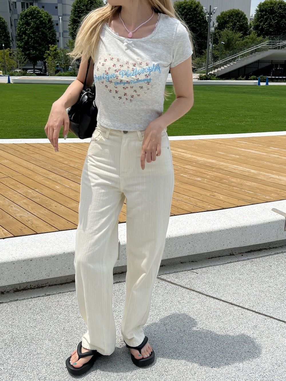 <SL2242648> stripe color pants