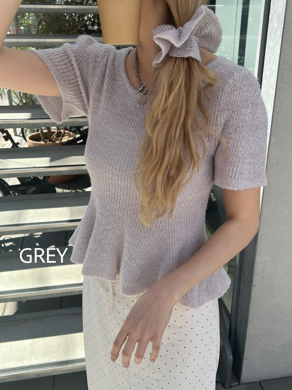 <SL2252612> シュシュSETバレリーナニットトップス