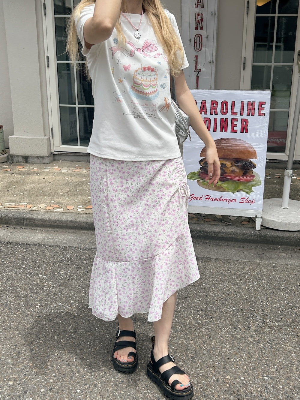 <SL2242674> 小花柄サイドドロストスカート
