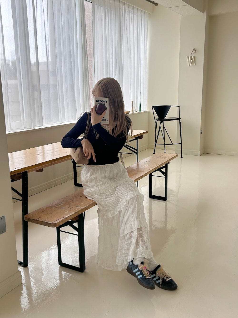<SL2243632> shining lace tiered skirt