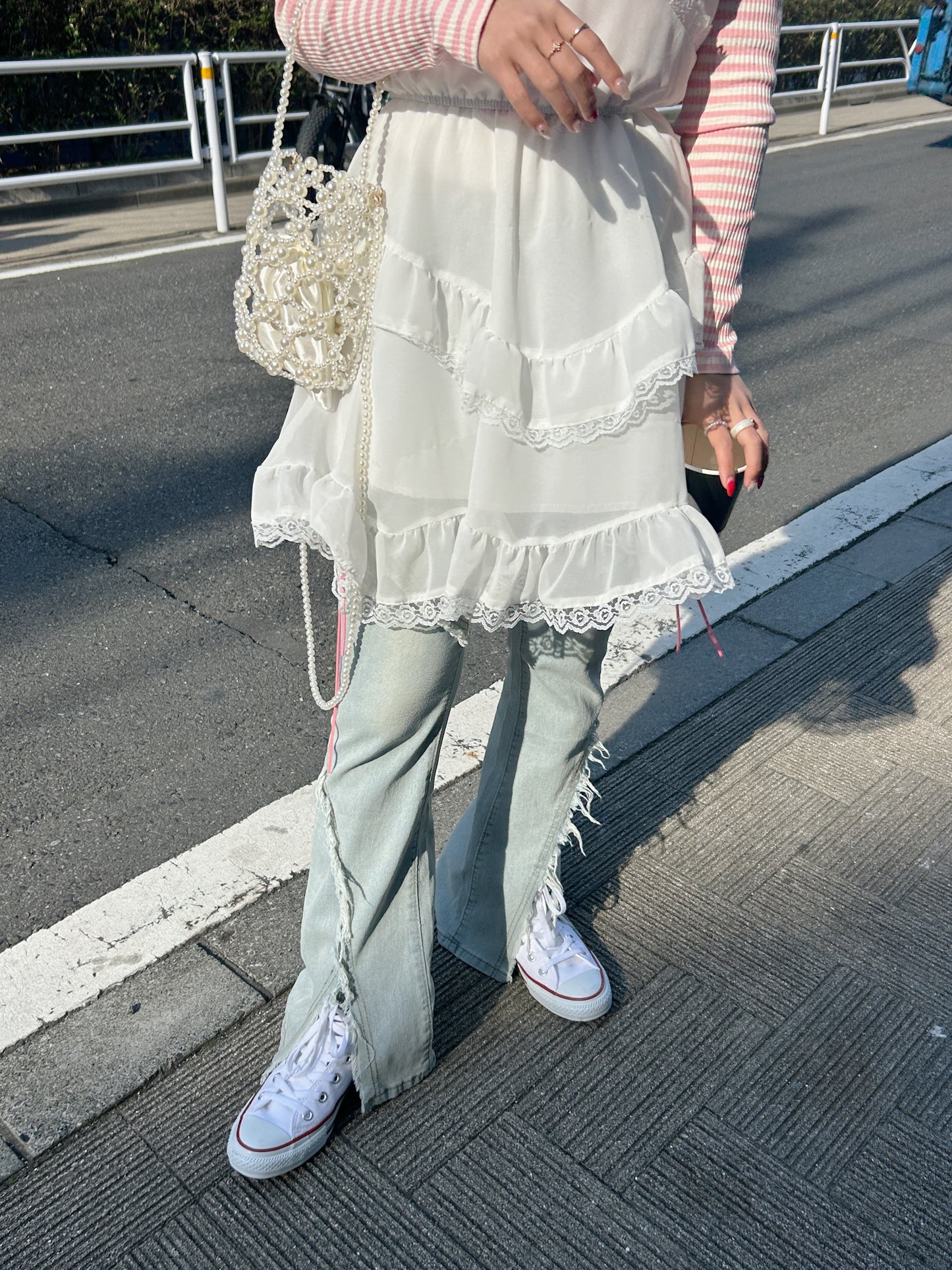 <SL2233659> レースアップデニム